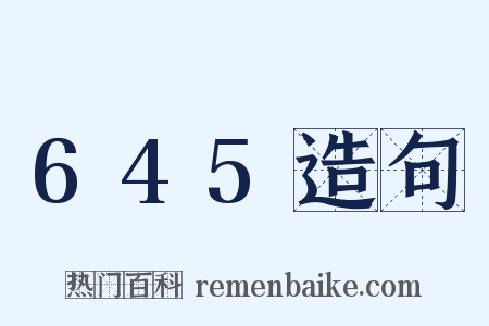 645造句是什么意思的图片
